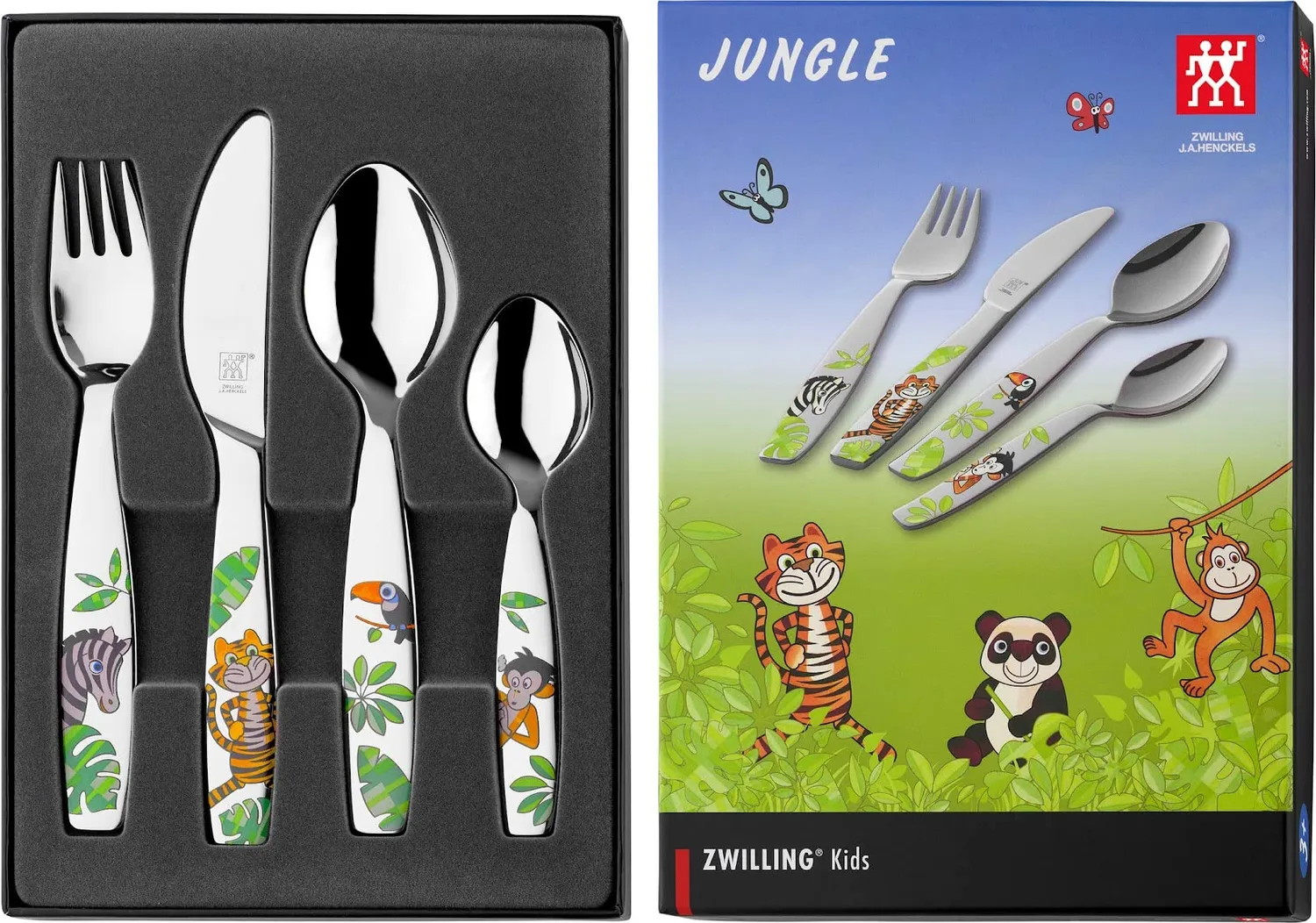 Zwilling Jungle 07135-210 set posate bambini 4 pezzi inox