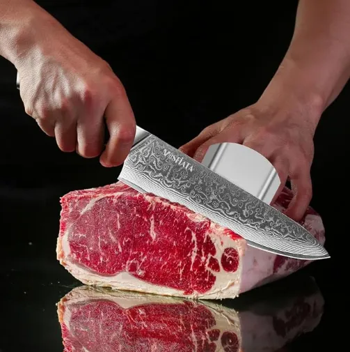 MOSFiATA Set 3 Coltelli Damasco VG-10 Chef Santoku
