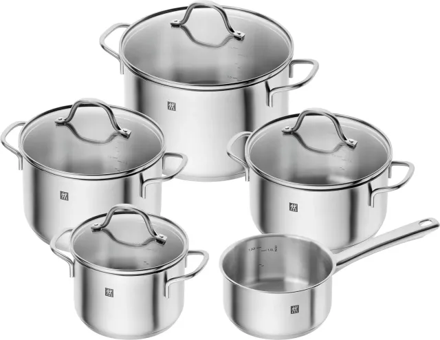Zwilling Flow batteria pentole 5 pezzi induzione inox 18/10