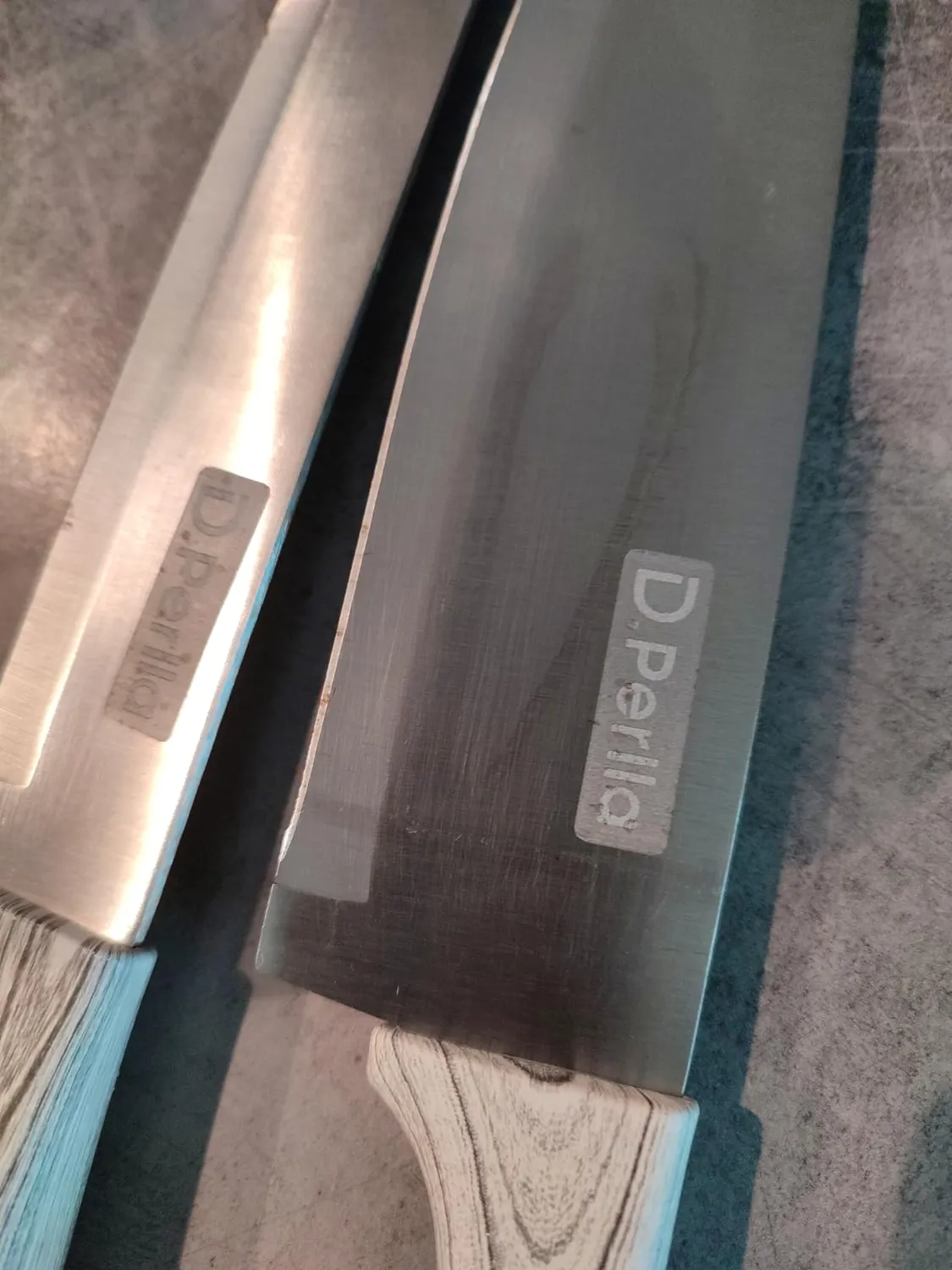 D.Perlla set coltelli cucina 7 pezzi nero acciaio inox
