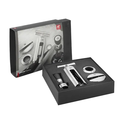 Zwilling Sommelier 39500-054 set vino 4 pezzi acciaio nero
