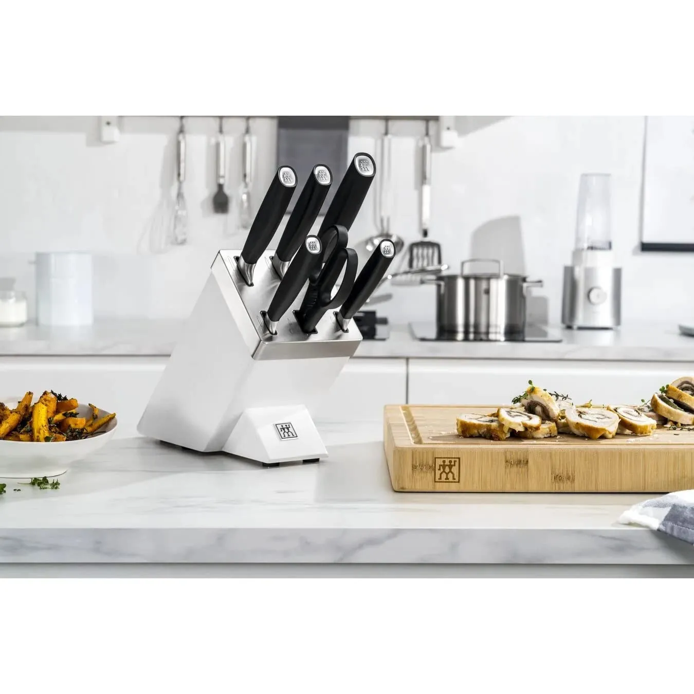 Zwilling All Star ceppo 7 pezzi bianco autoaffilante inox