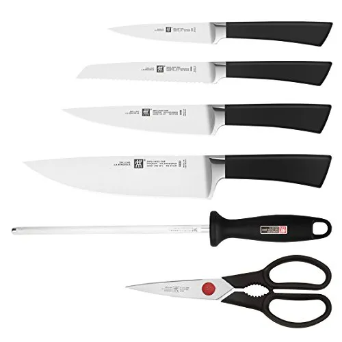 Zwilling One set 7 coltelli ceppo bambu acciaio forgiato