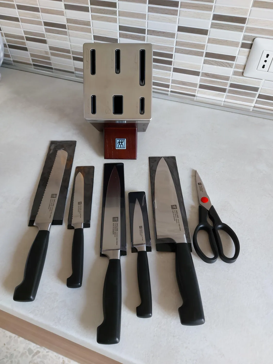 Zwilling Four Star SharpBlock ceppo coltelli 7 pz nero