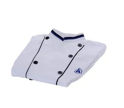 Laguiole en Aubrac set chef giacca e cappello L bianco cotone