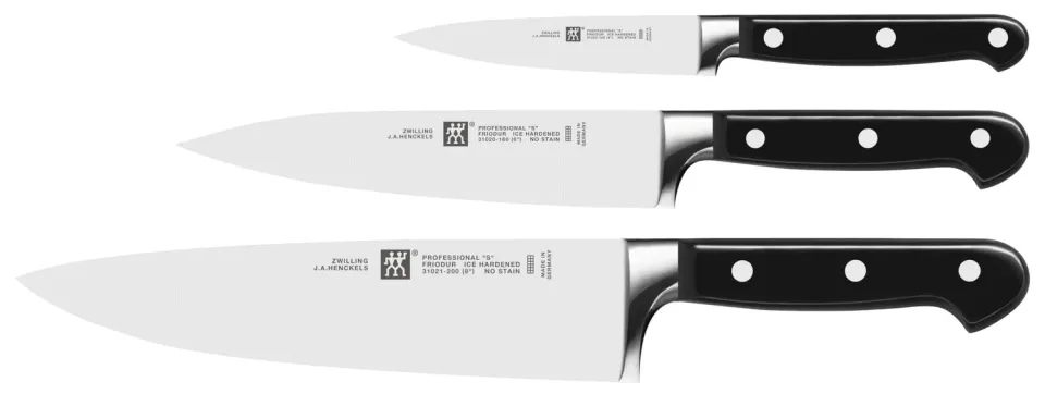 Zwilling Professional S set coltelli 3 pezzi chef 20 cm