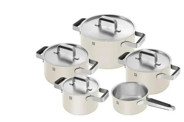 Zwilling Pure Set 5 Pezzi Pentole Avorio
