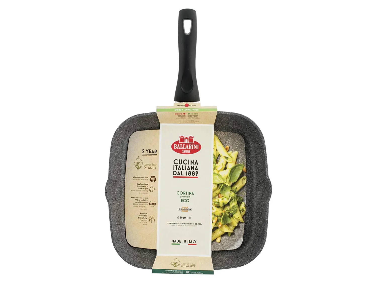 Ballarini Cortina Granitium bistecchiera 28 cm induzione