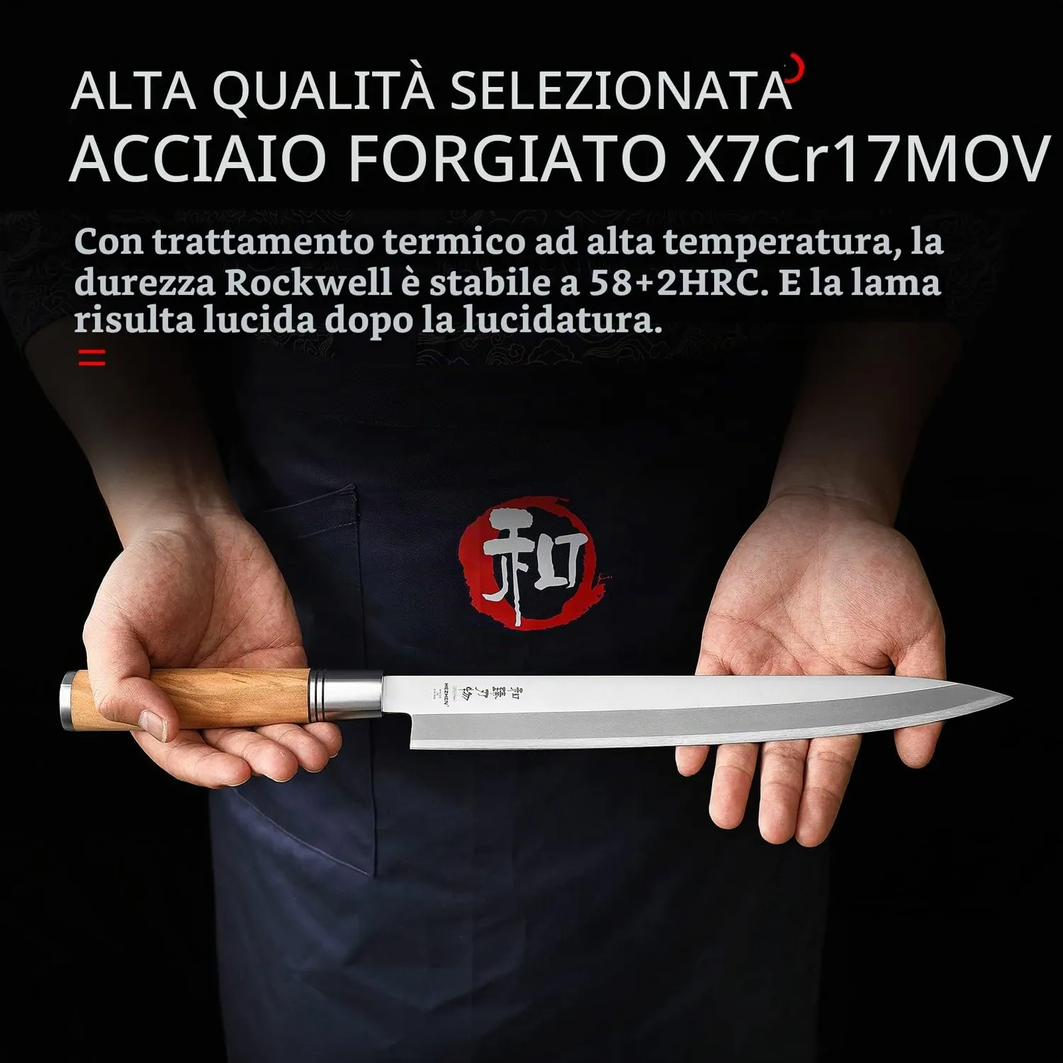 Hezhen Retro Yanagiba 27 cm Sashimi Filo Singolo