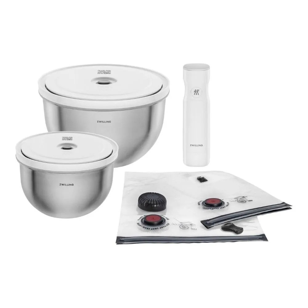 Zwilling Fresh & Save set 6 ciotole acciaio 12-18-24 cm coperchio