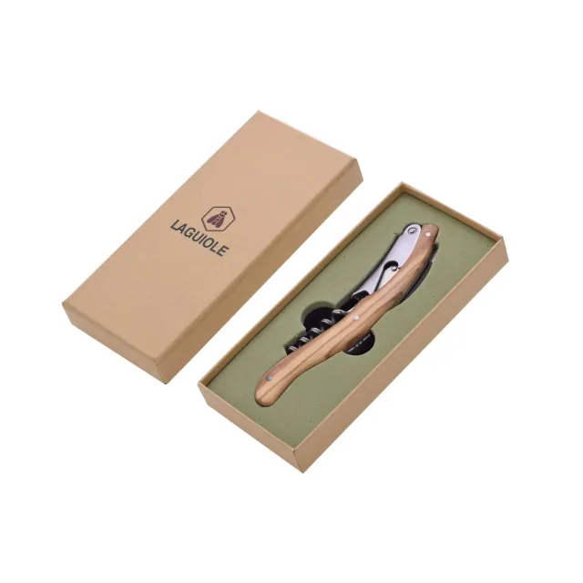 Laguiole Sommelier Cavatappi Legno Ulivo Scatola Regalo