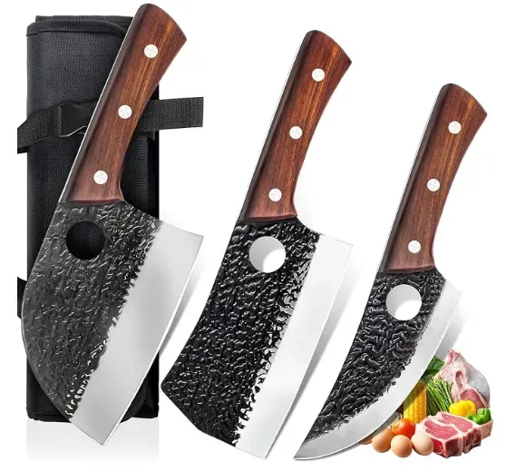 MOSFiATA set mannaie chef serbe 3 pezzi forgiate