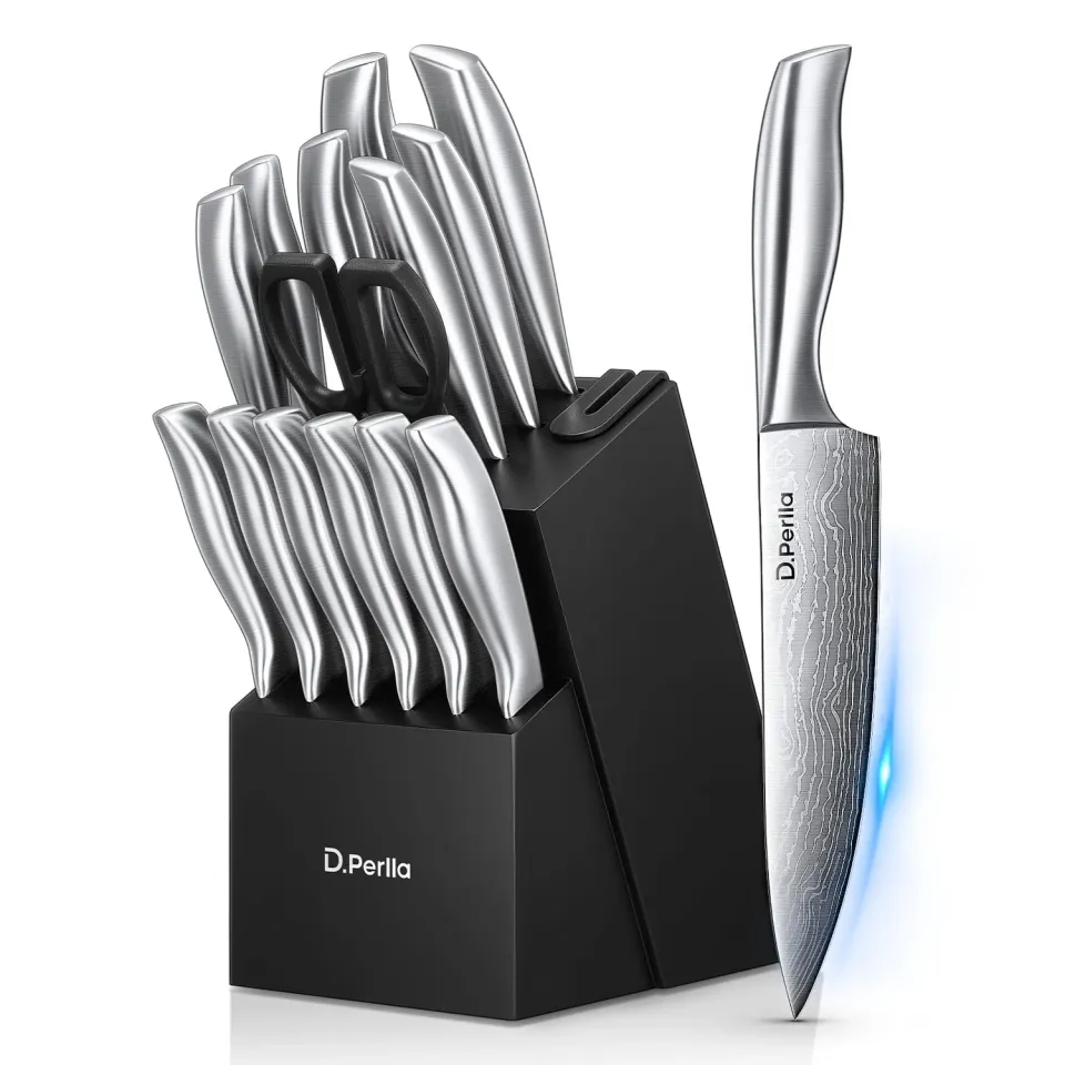 D.Perlla ceppo coltelli cucina 15 pezzi damasco