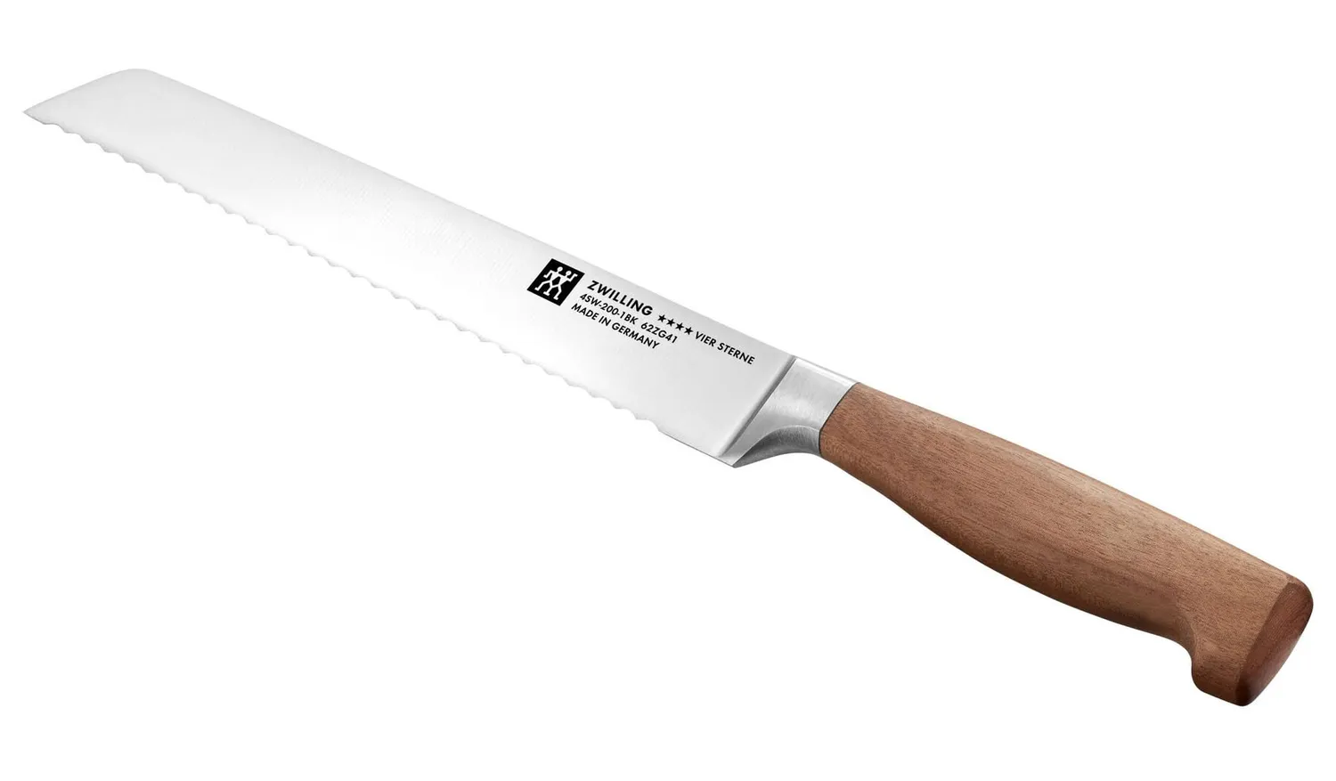 Zwilling Four Stars coltello pane 20 cm legno Kotibe seghettato