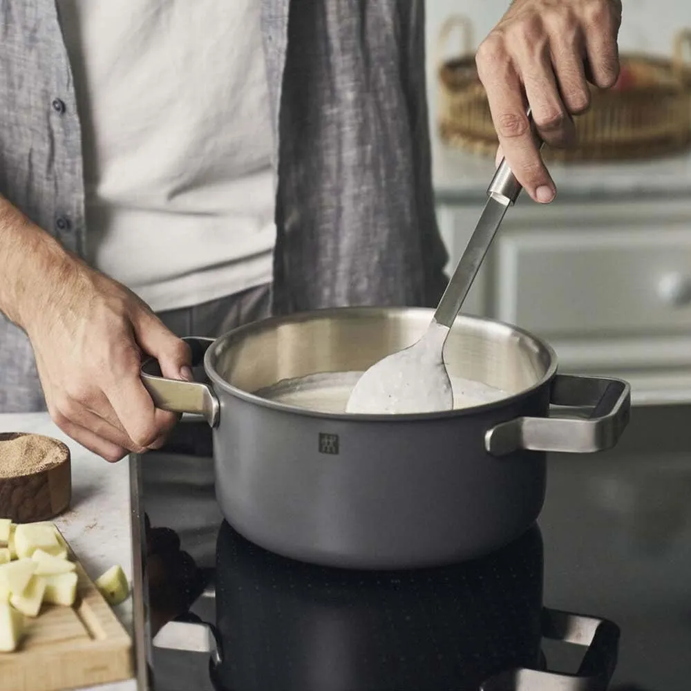 Zwilling Pure set 5 pentole inox grigio antracite triplo fondo