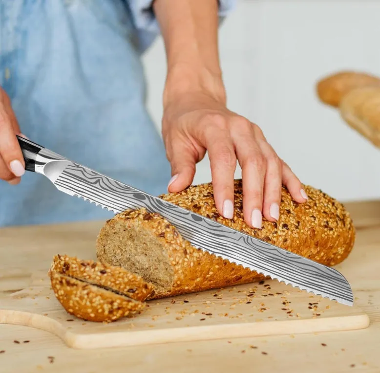 MOSFiATA Coltello Pane Seghettato 10,5 Pollici Acciaio