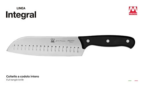 Montana Integral Coltello Santoku 18 cm Alveolato Inox