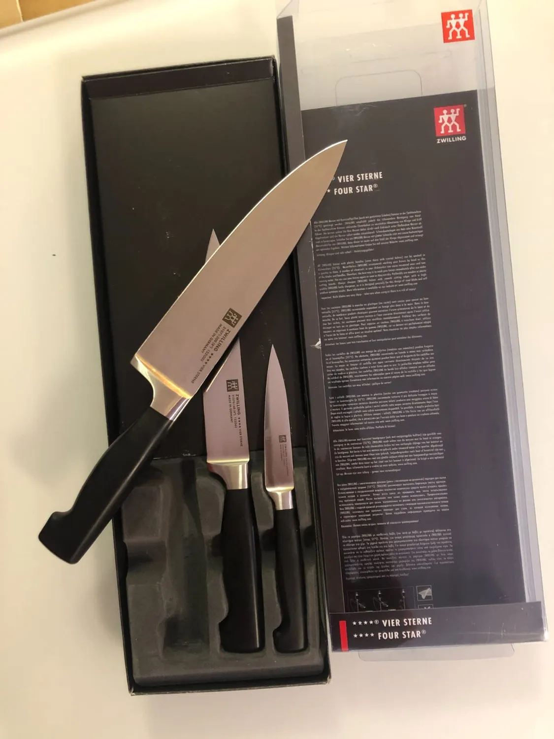 Zwilling Four Star Set Coltelli Cucina 3 Pezzi Forgiato