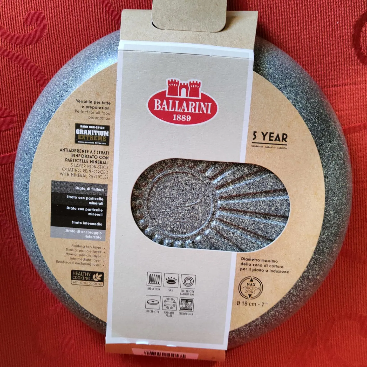 Ballarini Cortina Granitium padella 26 cm induzione