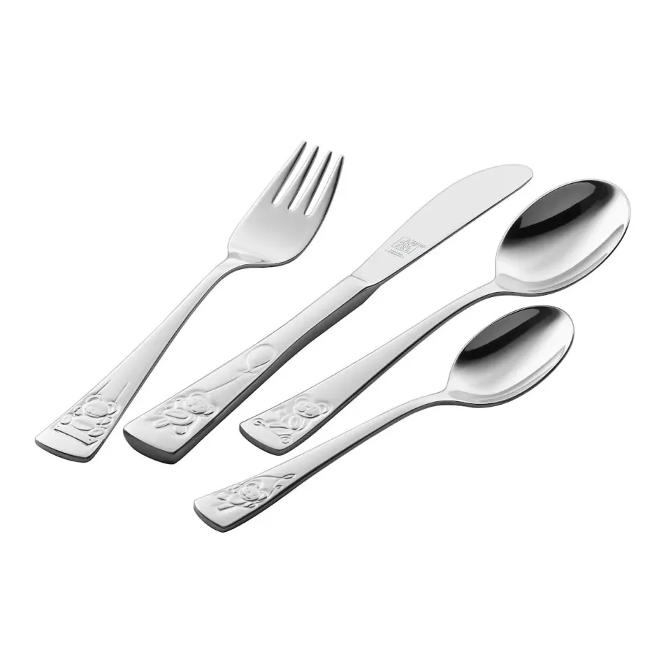 Zwilling Teddy set posate bambini 4 pezzi acciaio inox
