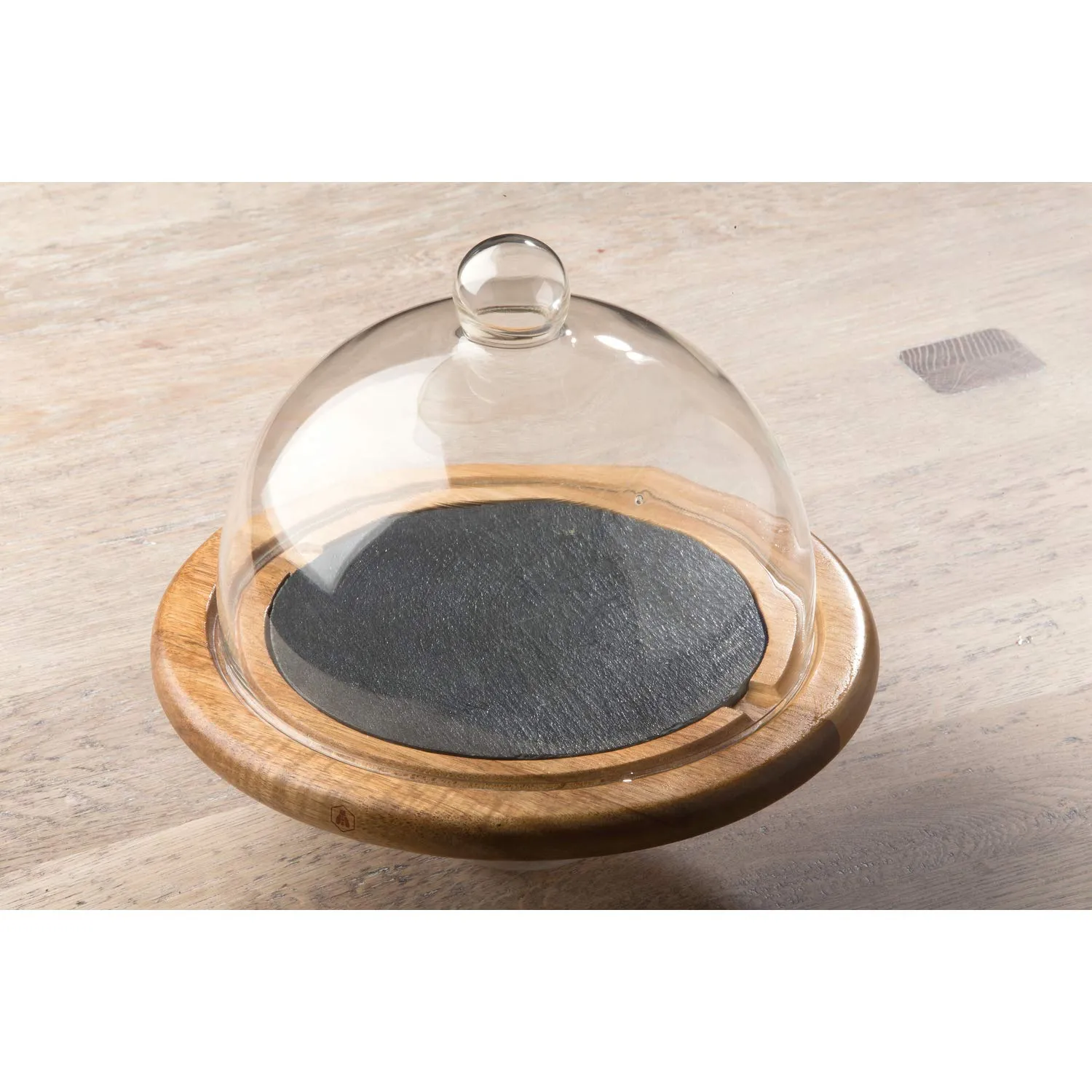 Laguiole Campana Formaggi Vetro Legno Ardesia 25 cm