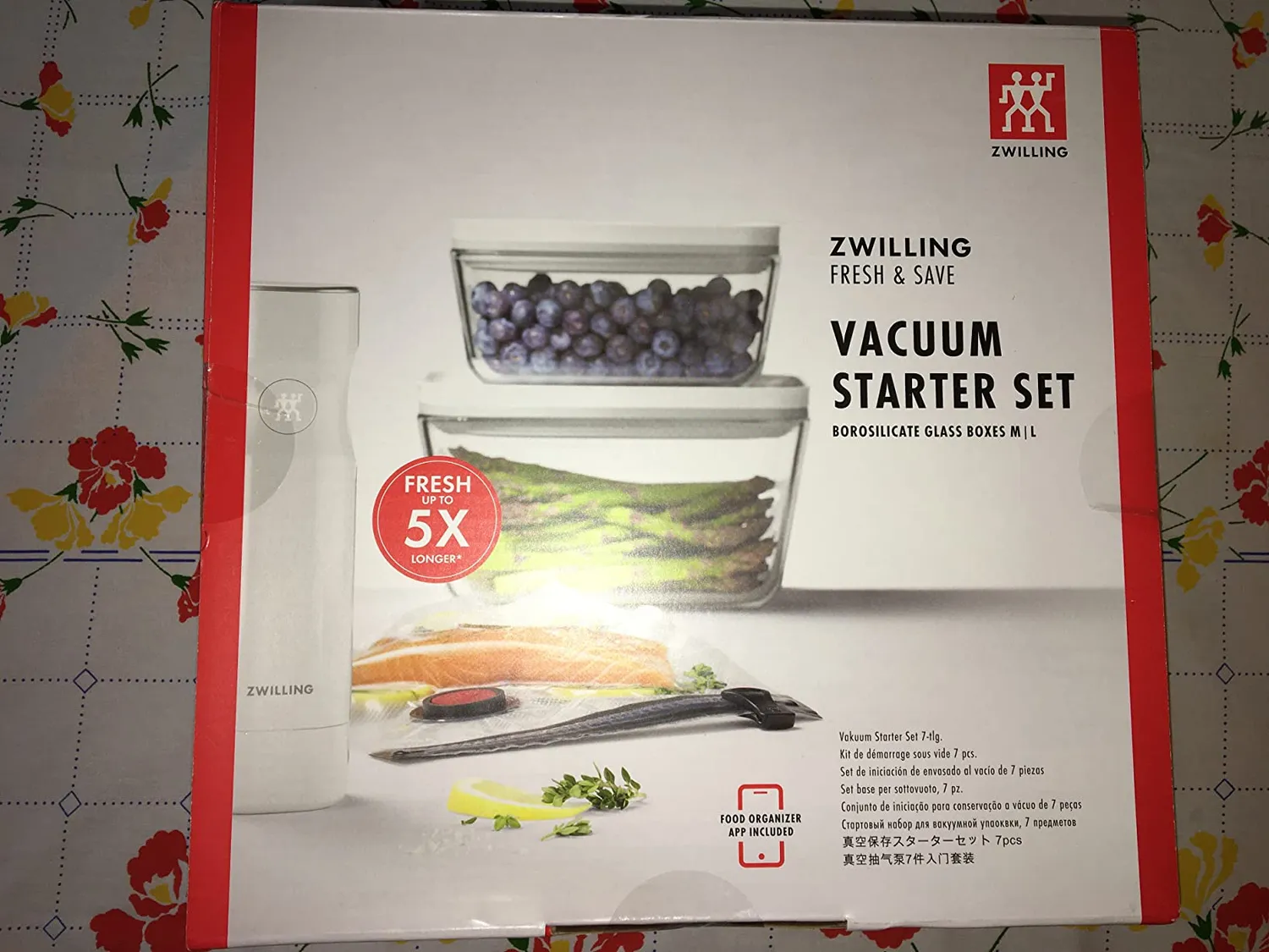 Zwilling Fresh & Save Set Sottovuoto 7 Pezzi con Pompa