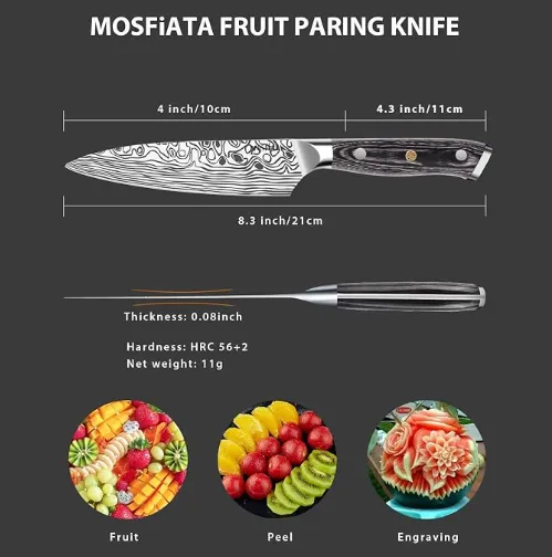 MOSFiATA Spelucchino 10cm EN1.4116 con Fodero Pelaverdure