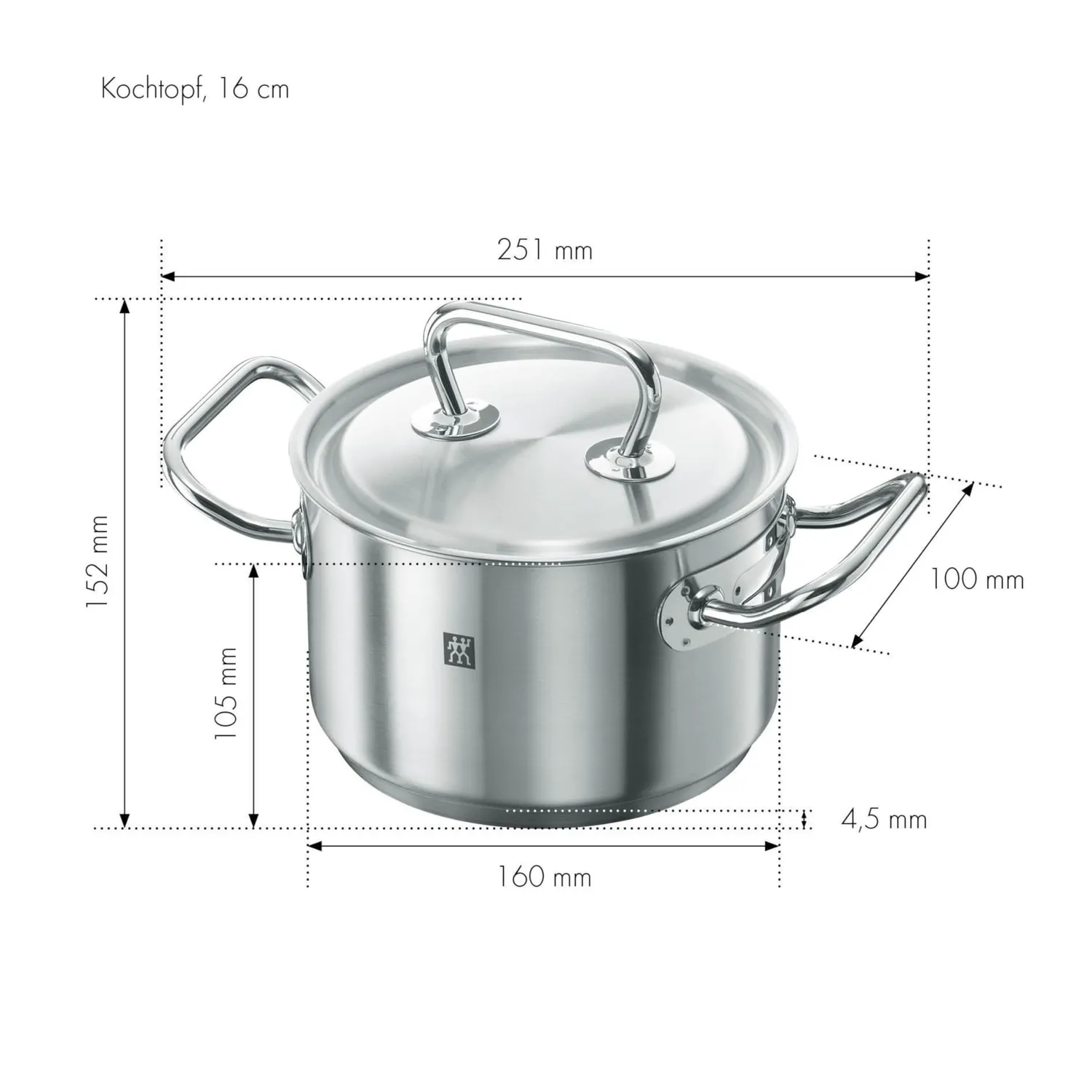 Zwilling Twin Classic Pentola 16 cm Acciaio Induzione