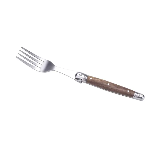 Laguiole en Aubrac Set 6 Forchette Tavola Noce Marrone