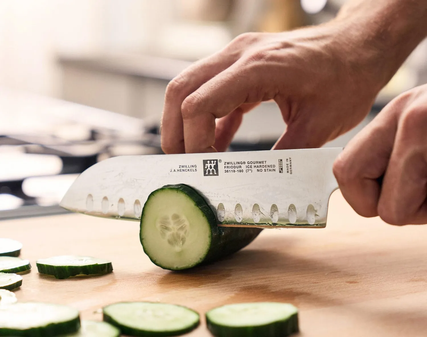 Zwilling Gourmet santoku alveolato 18 cm acciaio inox