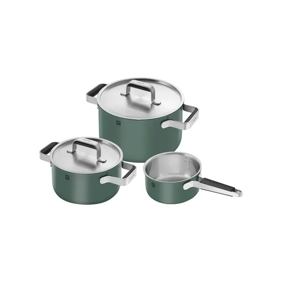 Zwilling Pure set pentole 3 pezzi verde ceramica
