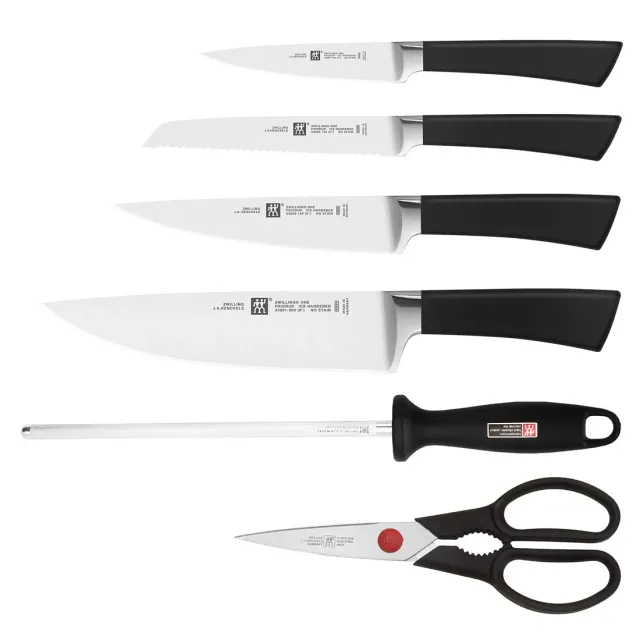 Zwilling One set 7 coltelli ceppo bambu acciaio forgiato