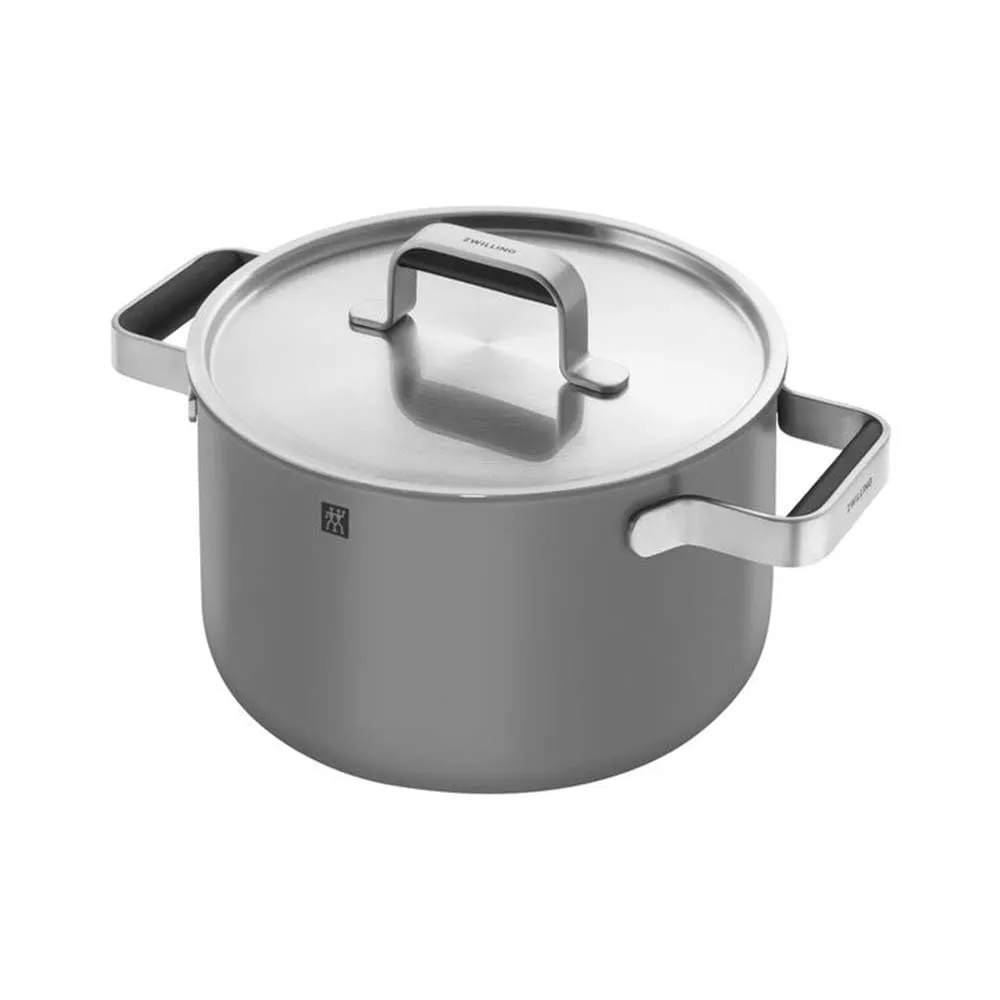 Zwilling Pure set 5 pentole inox grigio antracite triplo fondo
