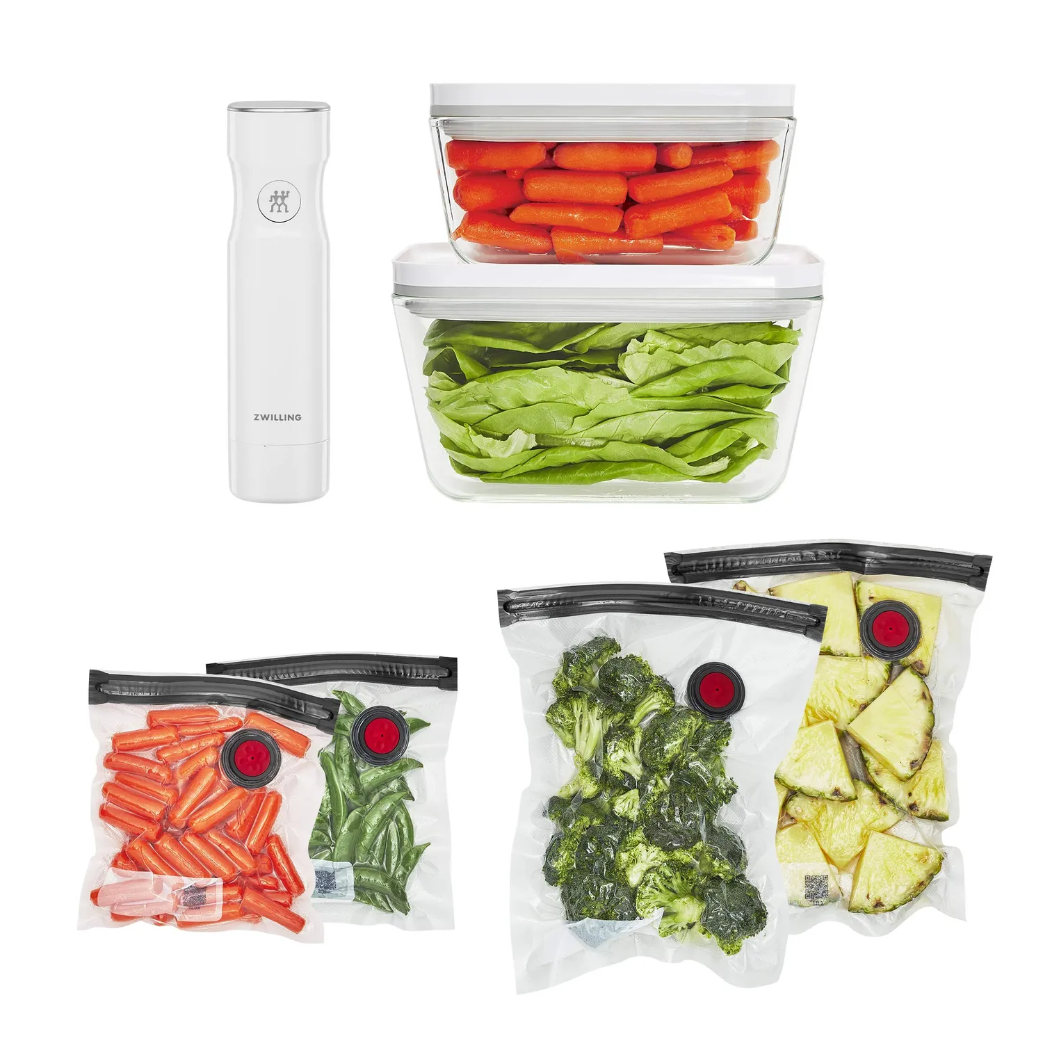 Zwilling Fresh & Save 36807-007 Kit Sottovuoto 7 Pezzi Bianco
