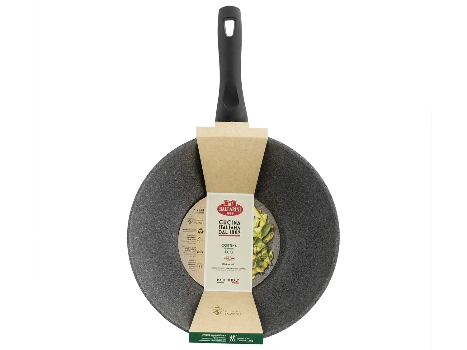 Ballarini Cortina Granitium Eco wok 28 cm induzione