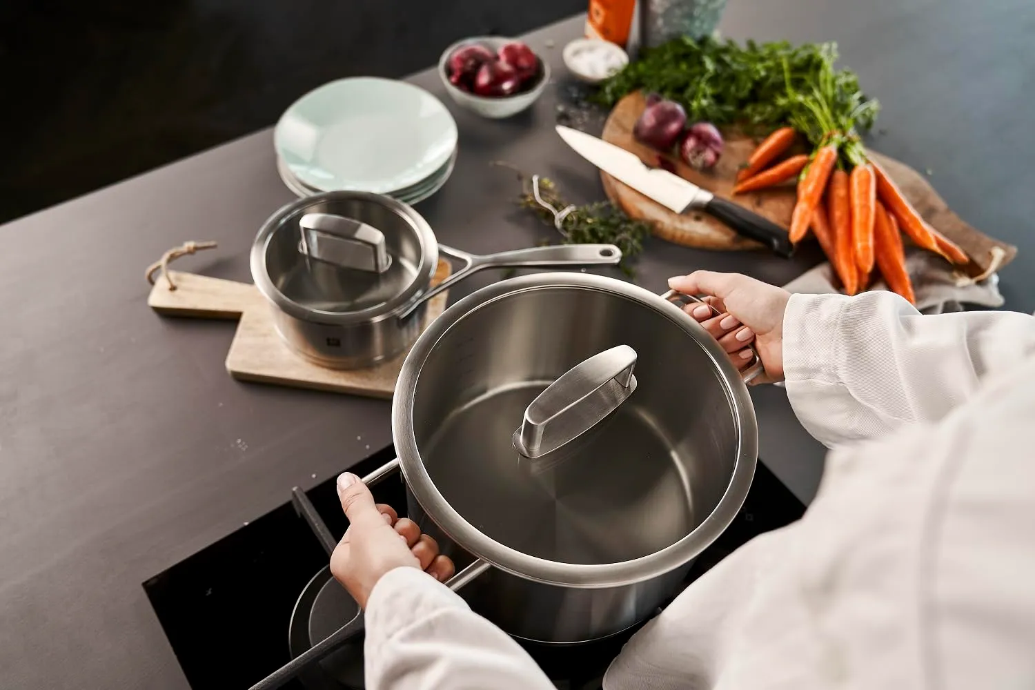 Zwilling Vitality Batteria Pentole 5 Pezzi Vetro Induzione