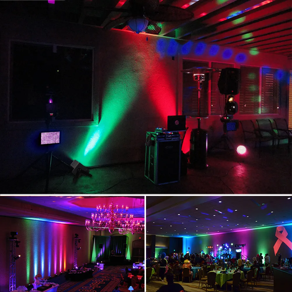 MOSFiATA fari par led RGB 2 pezzi DMX festa