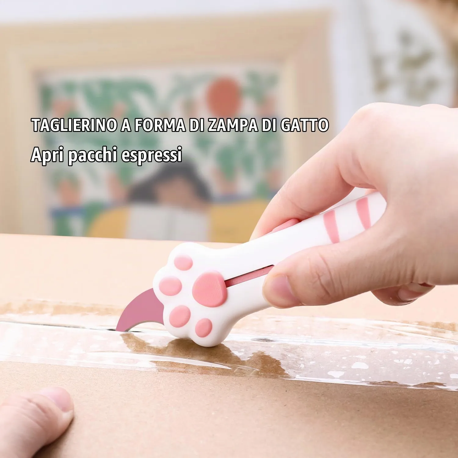 MEOWKIT Cutter Zampa Gatto Rosa Taglierino Mini