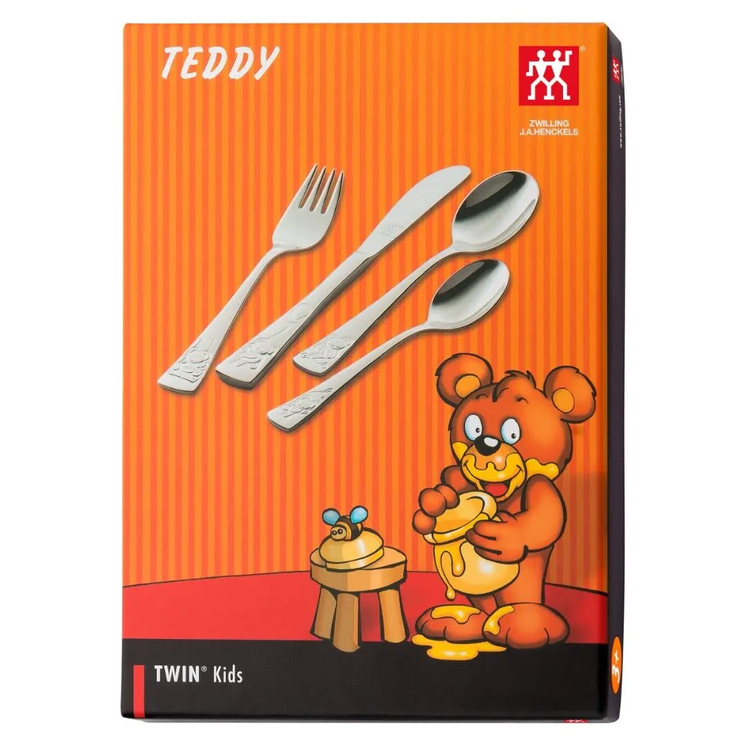 Zwilling Teddy set posate bambini 4 pezzi acciaio inox