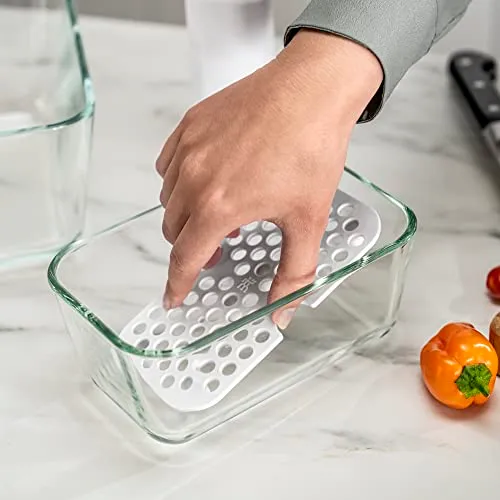 Zwilling Fresh & Save 2 vaschette vetro antigoccia bianche