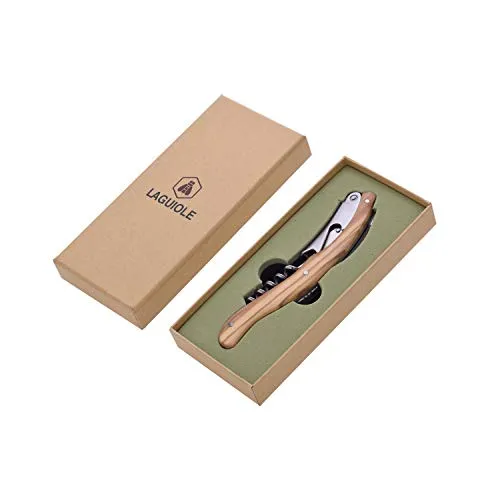 Laguiole Sommelier Cavatappi Legno Ulivo Scatola Regalo