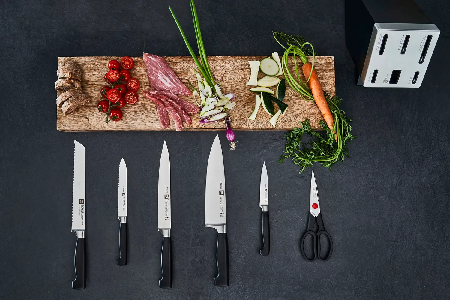 Zwilling Four Star SharpBlock ceppo coltelli 7 pz nero