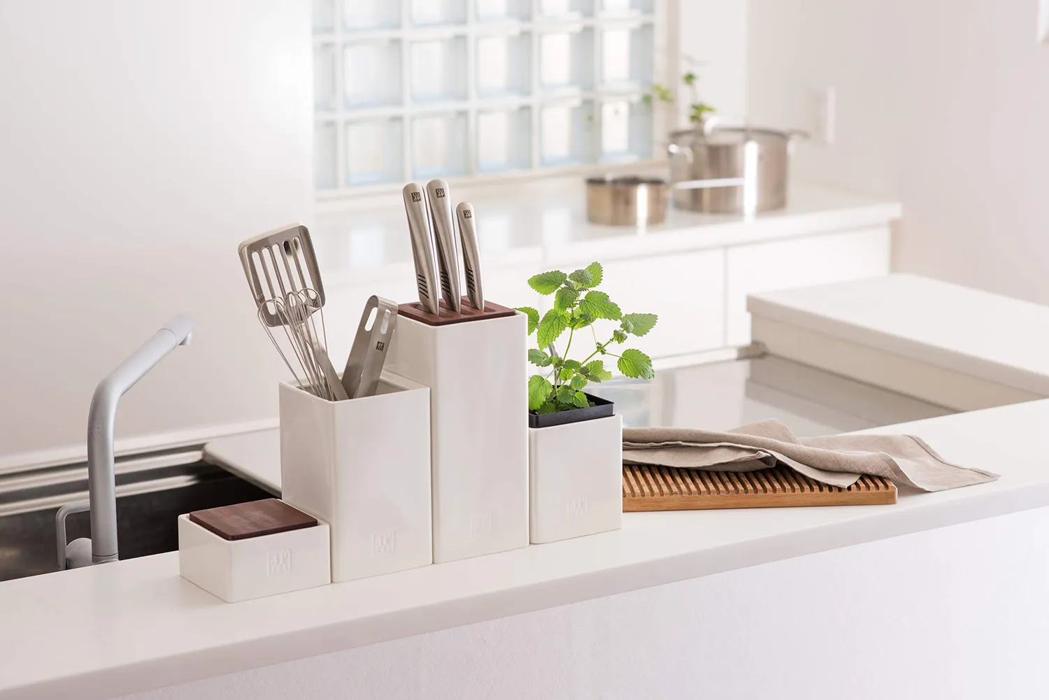 Zwilling Blocco Ceramica ceppo coltelli grande vuoto
