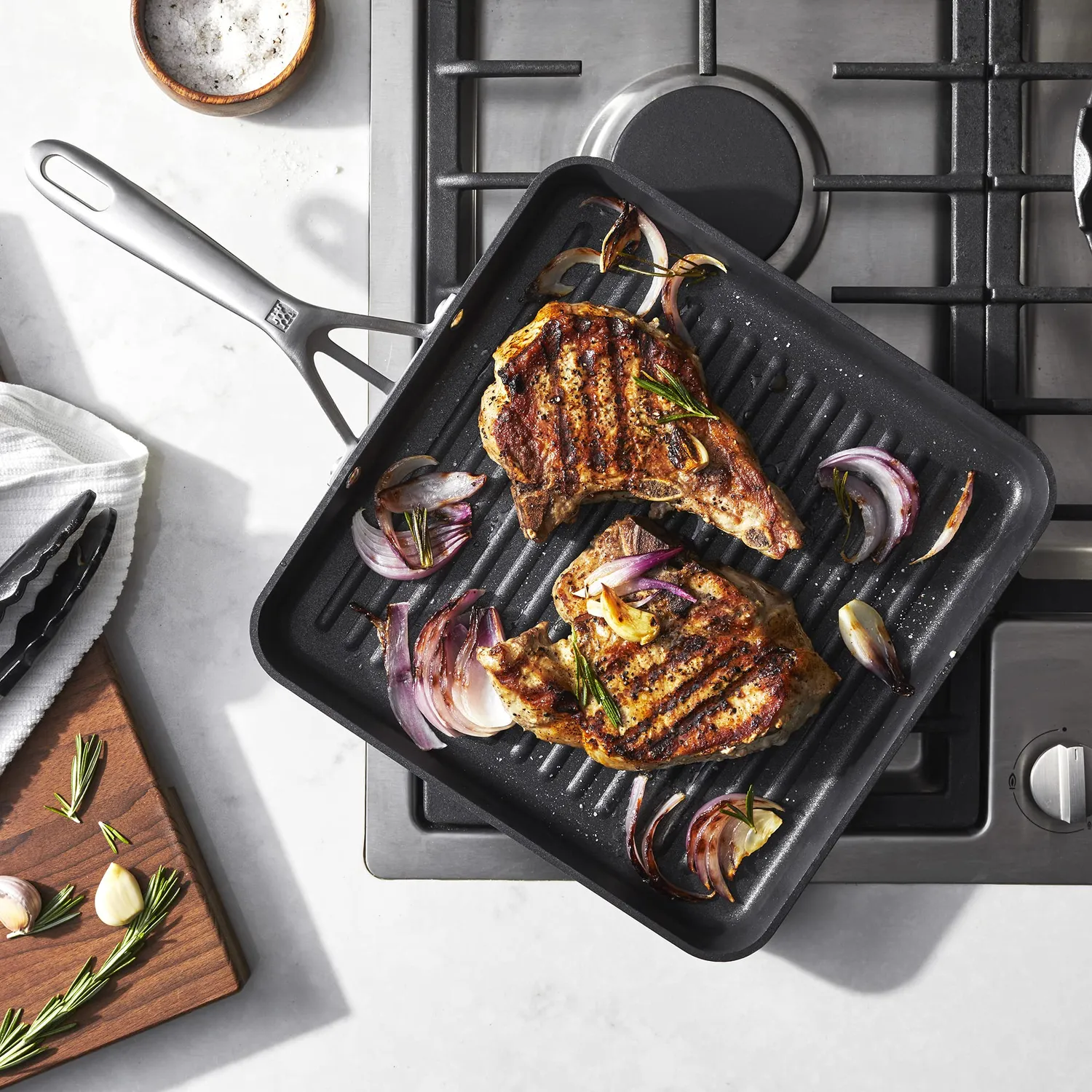 Zwilling Moto bistecchiera antiaderente 28x28 cm alluminio