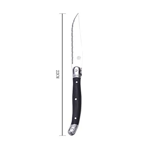 Laguiole en Aubrac coltelli bistecca set 6 pezzi con ceppo legno