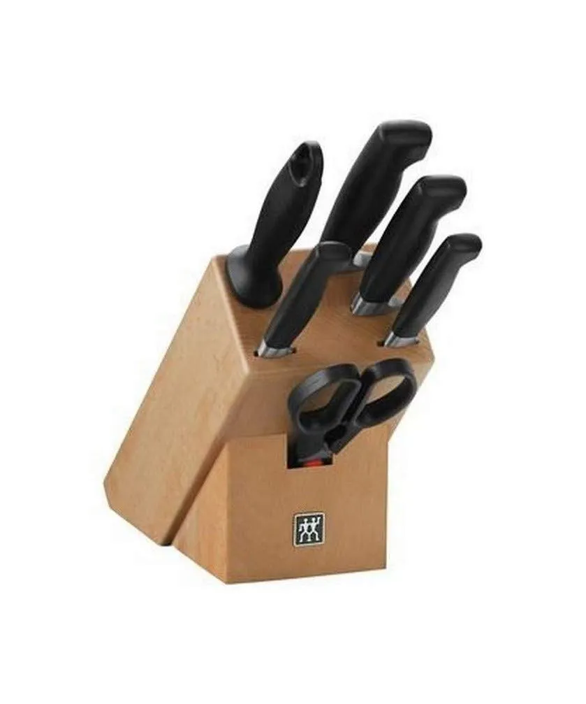 Zwilling Four Star set coltelli ceppo 7 pezzi marrone forgiato