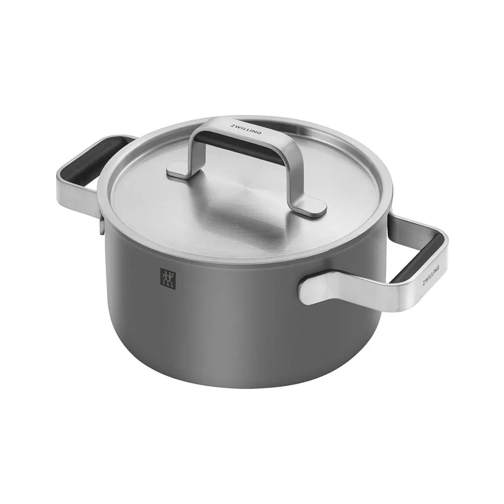 Zwilling Pure set 5 pentole inox grigio antracite triplo fondo