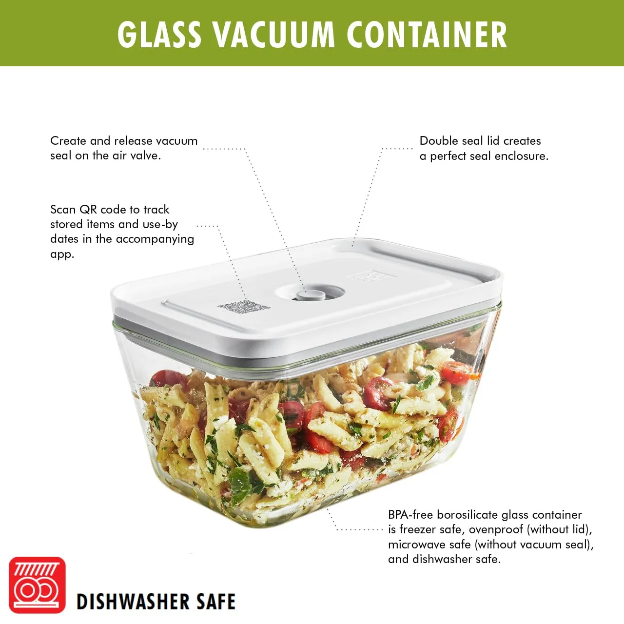 Zwilling Fresh & Save Contenitore Vetro Sottovuoto Media
