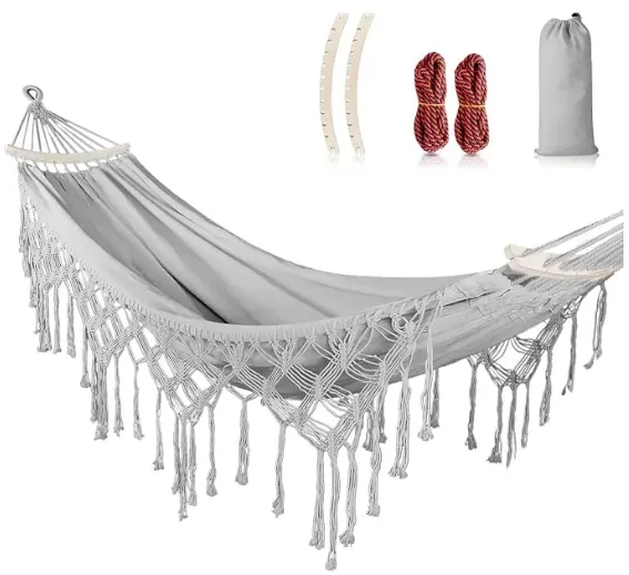 MOSFiATA Backyard amaca grigia 290x150 cm tela cotone