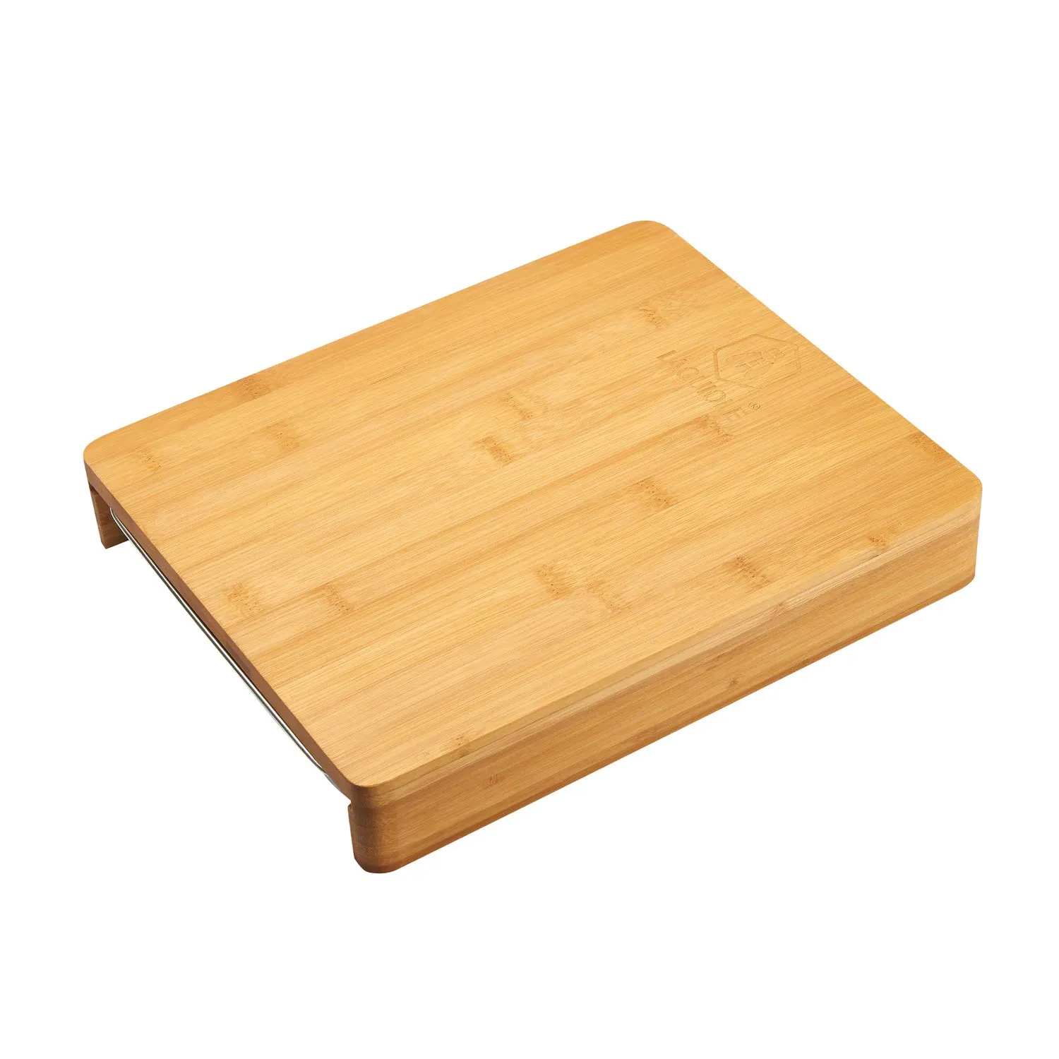 Laguiole en Aubrac tagliere bambù con cassetto acciaio 32 cm